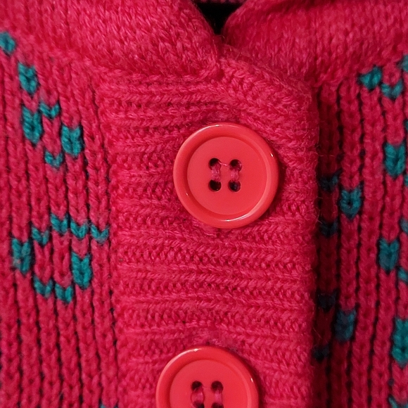 Stevemor Vintage Pink & Turquoise Pullover Knit Sweater - Picture 4 of 7